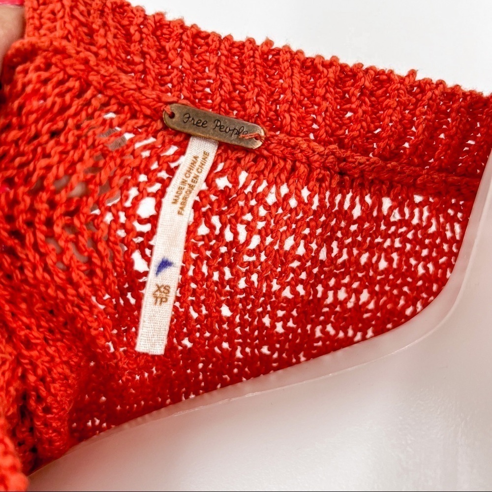Free People Crochet Off the Shoulder Sweater - Picture 4 of 5
